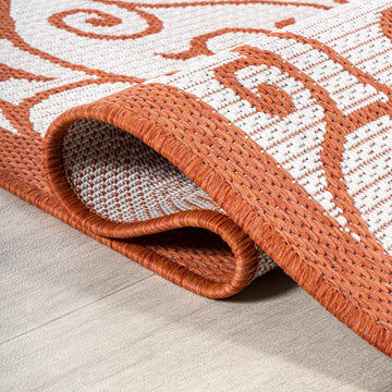 Madrid Vintage Filigree Textured Weave Indoor/outdoor Area Rug